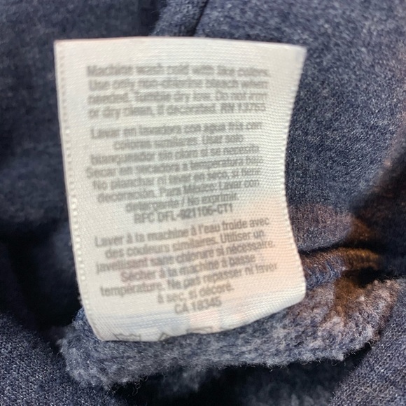 Jerzees NuBlend Dented Brick Distillery Logo Sweatshirt Hoodie - Blue - Large - Picture 6 of 7